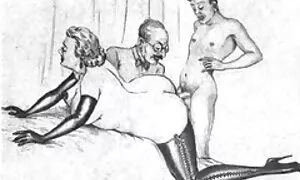 Entrambi sparano a un uomo e lo donne erotiche porno tirano fuori dalla porta.